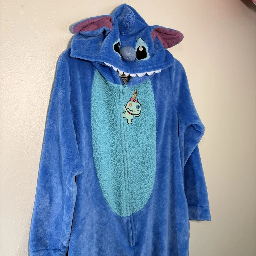 Disney Stitch Sleepsuit BodySuit One Piece Adult  Pajamas Size XL - Picture 2 of 4